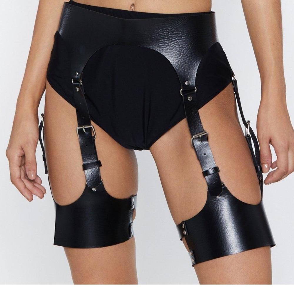 Faux Leather Thigh Harness